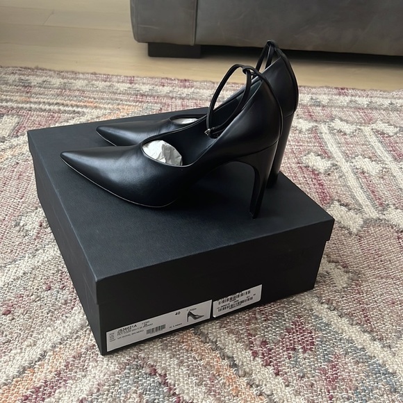 Jil Sander | SSENSE Exclusive Black Ankle Strap Leather Pumps - Size IT 40 - Picture 8 of 9